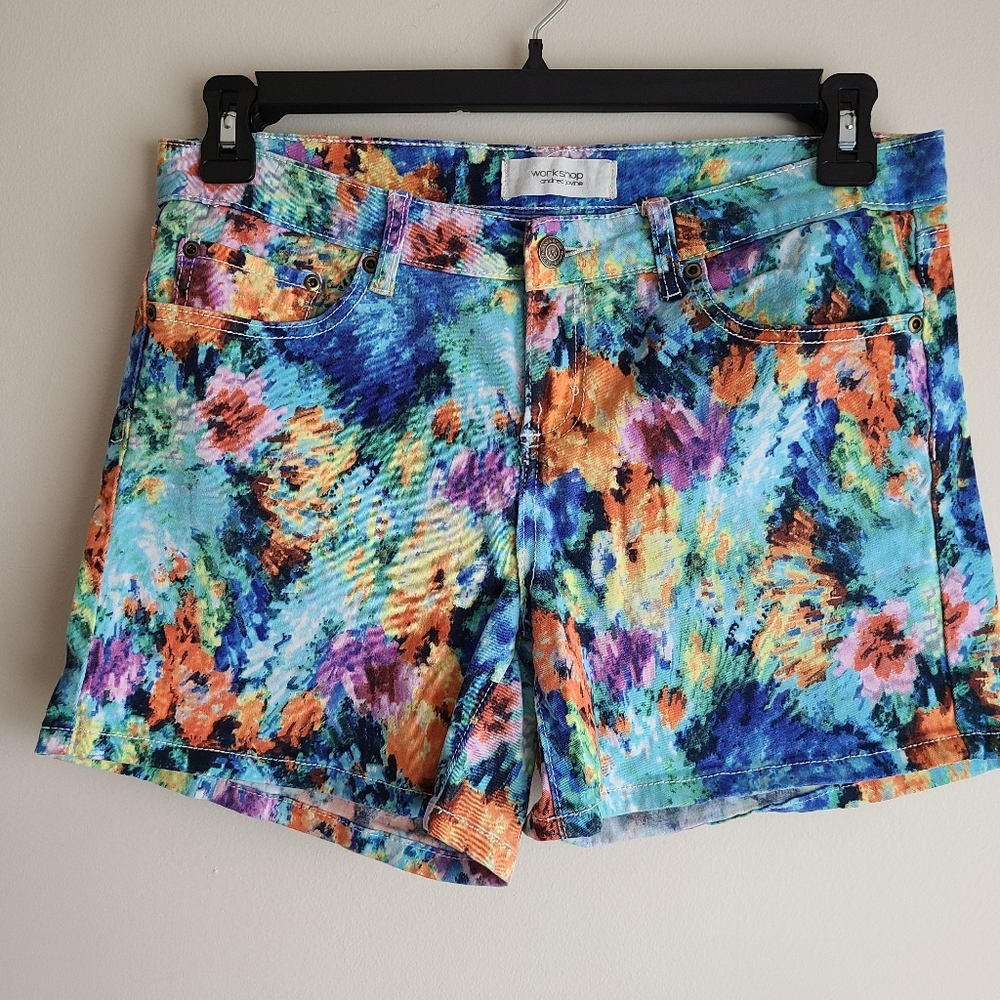 Workshop watercolor floral midi shorts 10